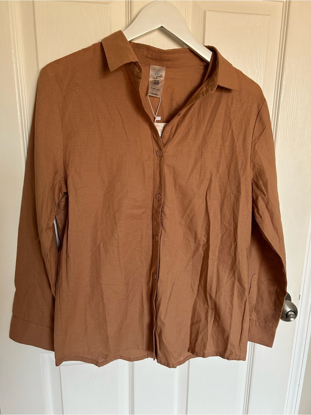 Kittenish Chestnut Brown Button-Down Shirt